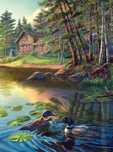 Duck In The Pond | Diamond Painting