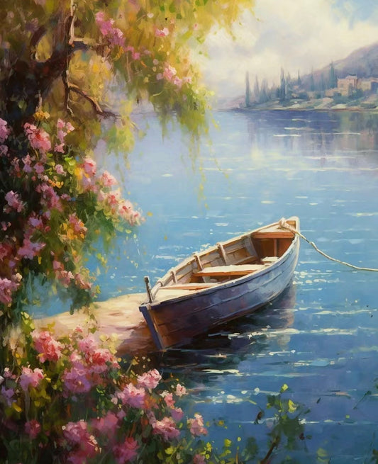 Boat On The Lake | Diamond Painting