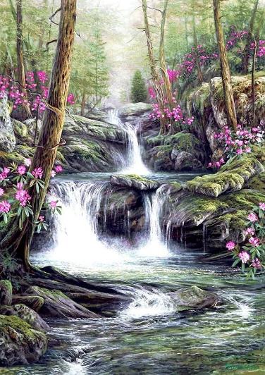 Forest Stream | Diamond Painting