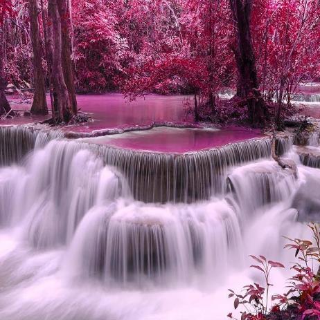 Pink Waterfall | Diamond Painting