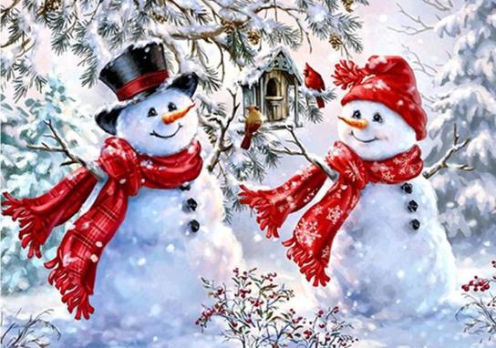 Two Snowmen | Diamond Painting