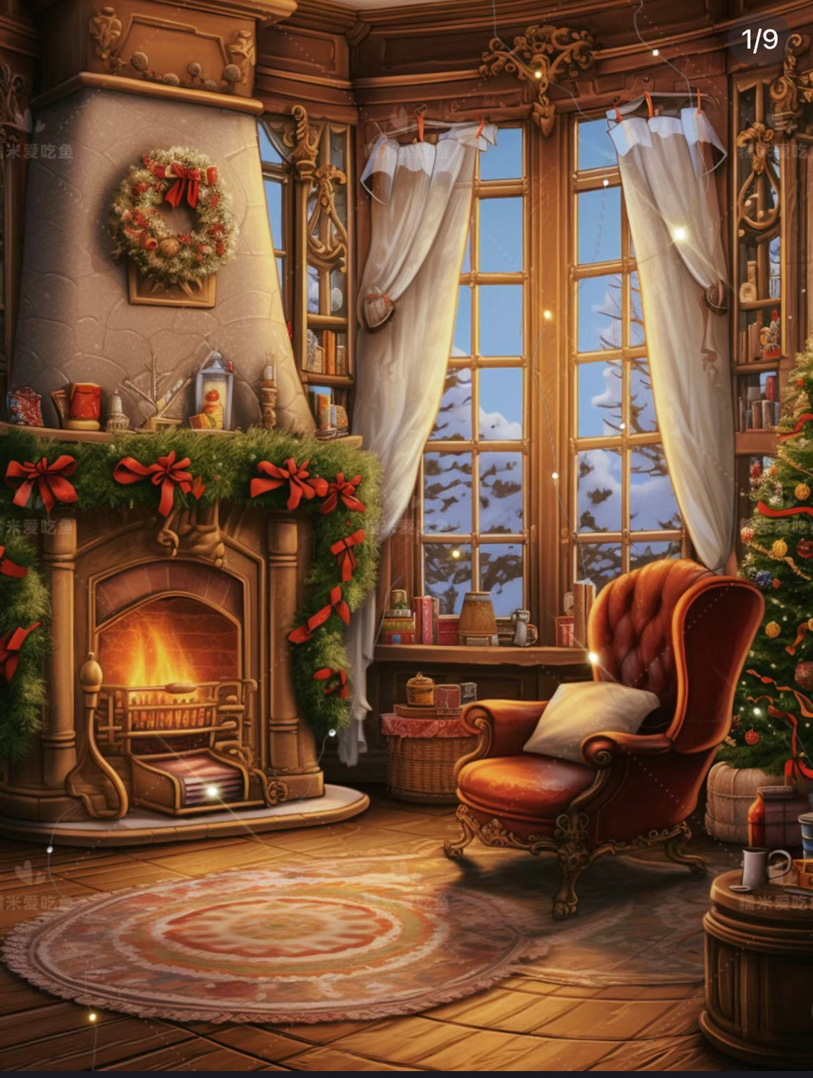 Christmas Fireplace | Diamond Painting