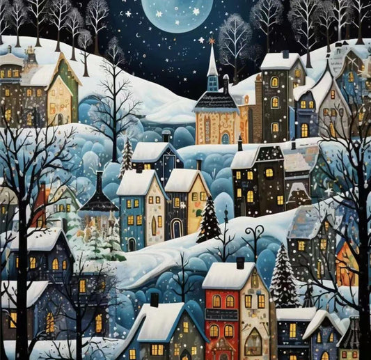 Snowy Night | Diamond Painting