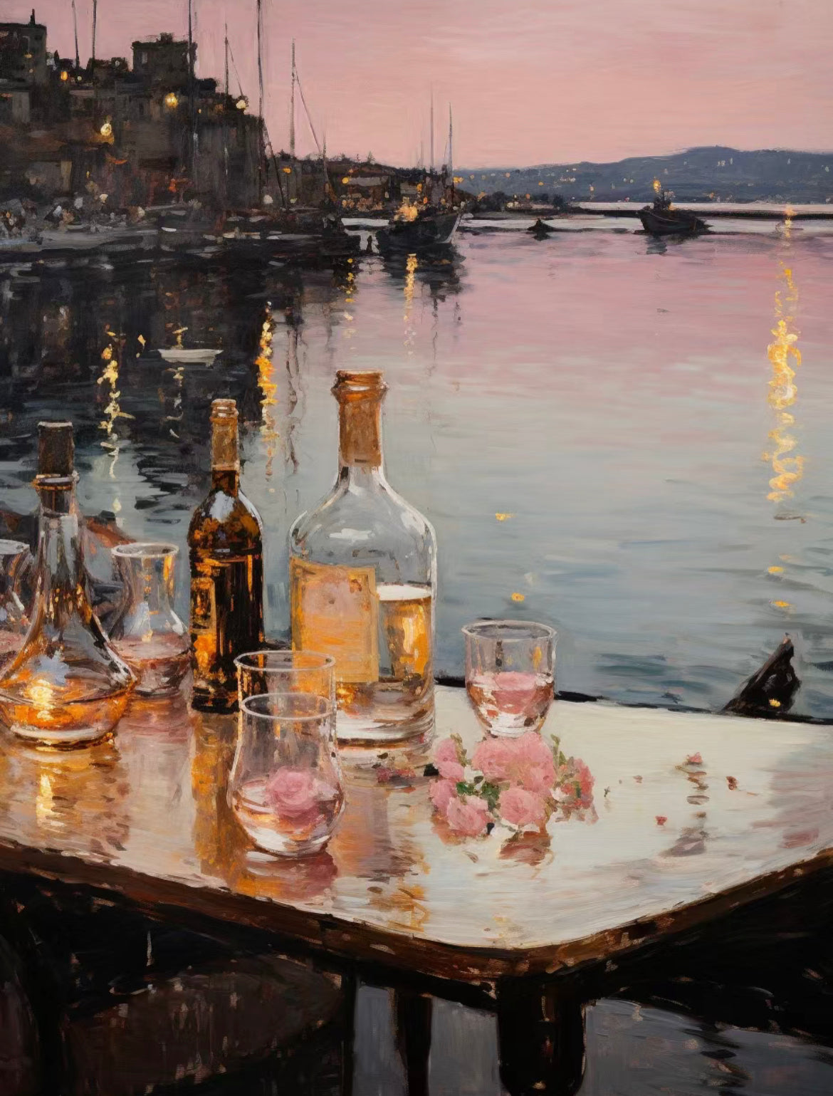 Wine And Sea View | Diamond Painting