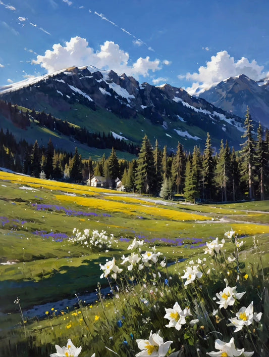 Mountain Wildflowers | Diamond Painting