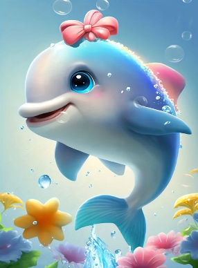 Cute Dolphin | Diamond Painting