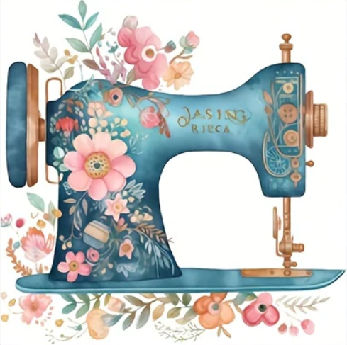 Sewing Machine Flower | Diamond Painting