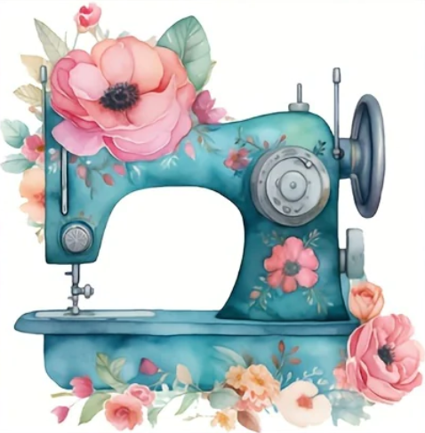 Sewing Machine Flower | Diamond Painting