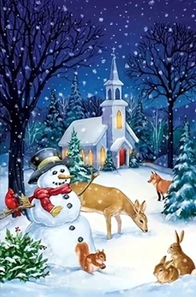 Snowman Christmas | Diamond Painting