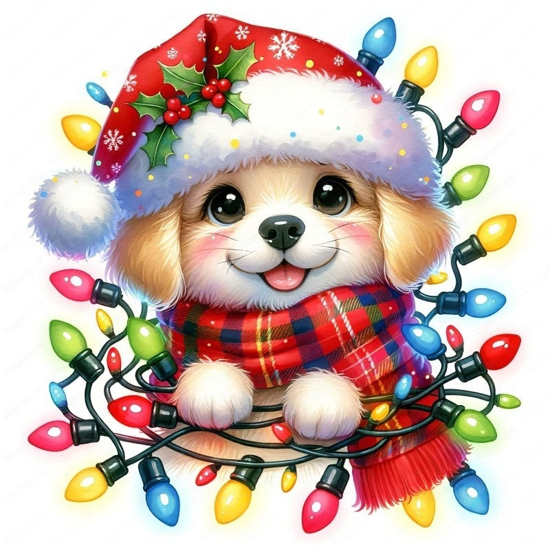 Christmas Dog | Diamond Painting