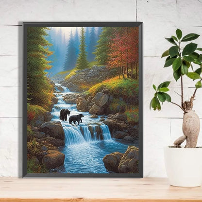Bear Waterfall | Diamond Painting