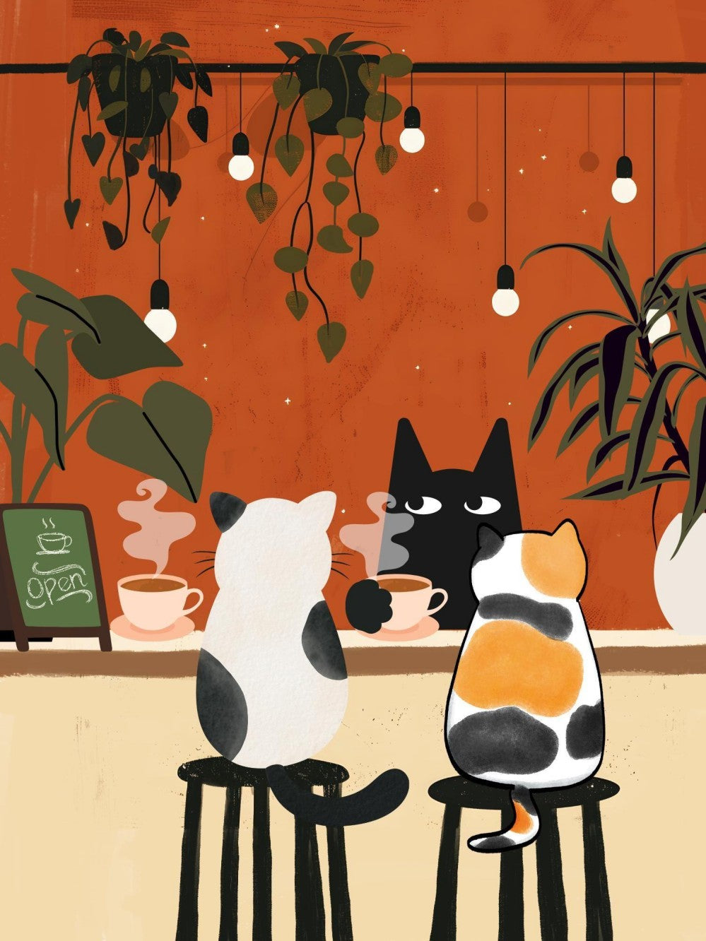 Cat Cafe Coffee | Diamond Painting