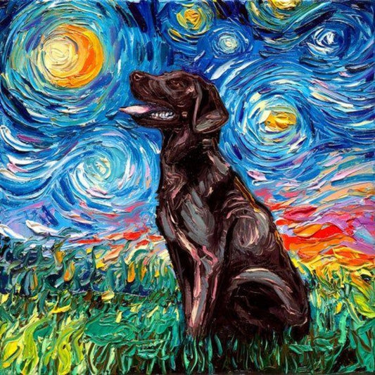 Chocolate Labrador Dog | Diamond Painting