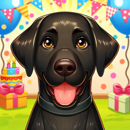 Black Labrador Dog | Diamond Painting