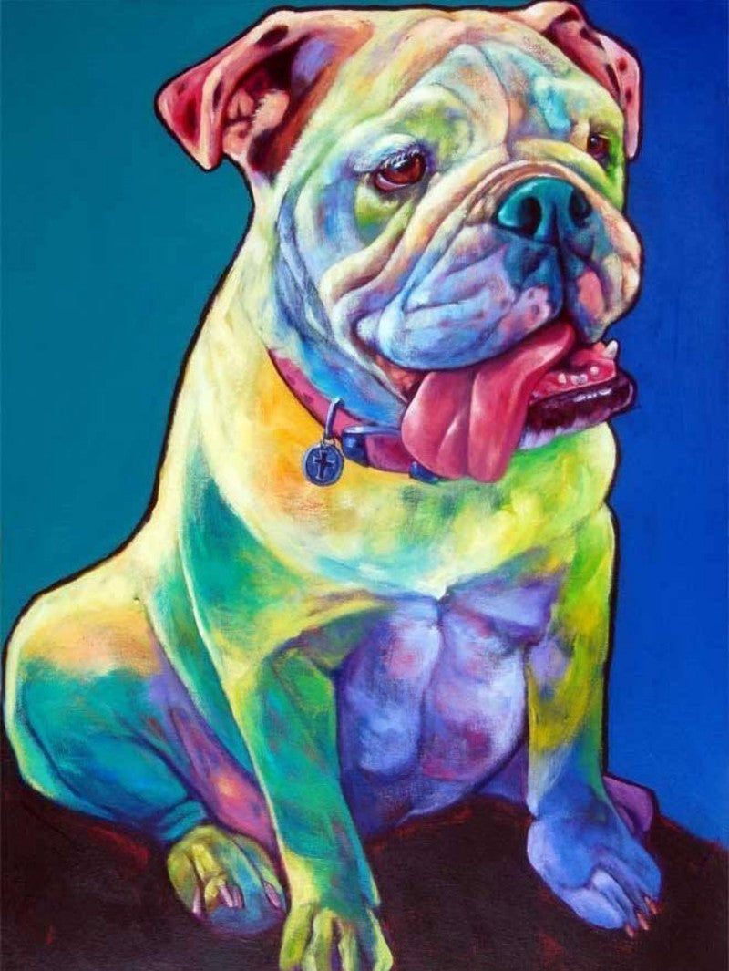 Dog English Bulldog | Diamond Painting