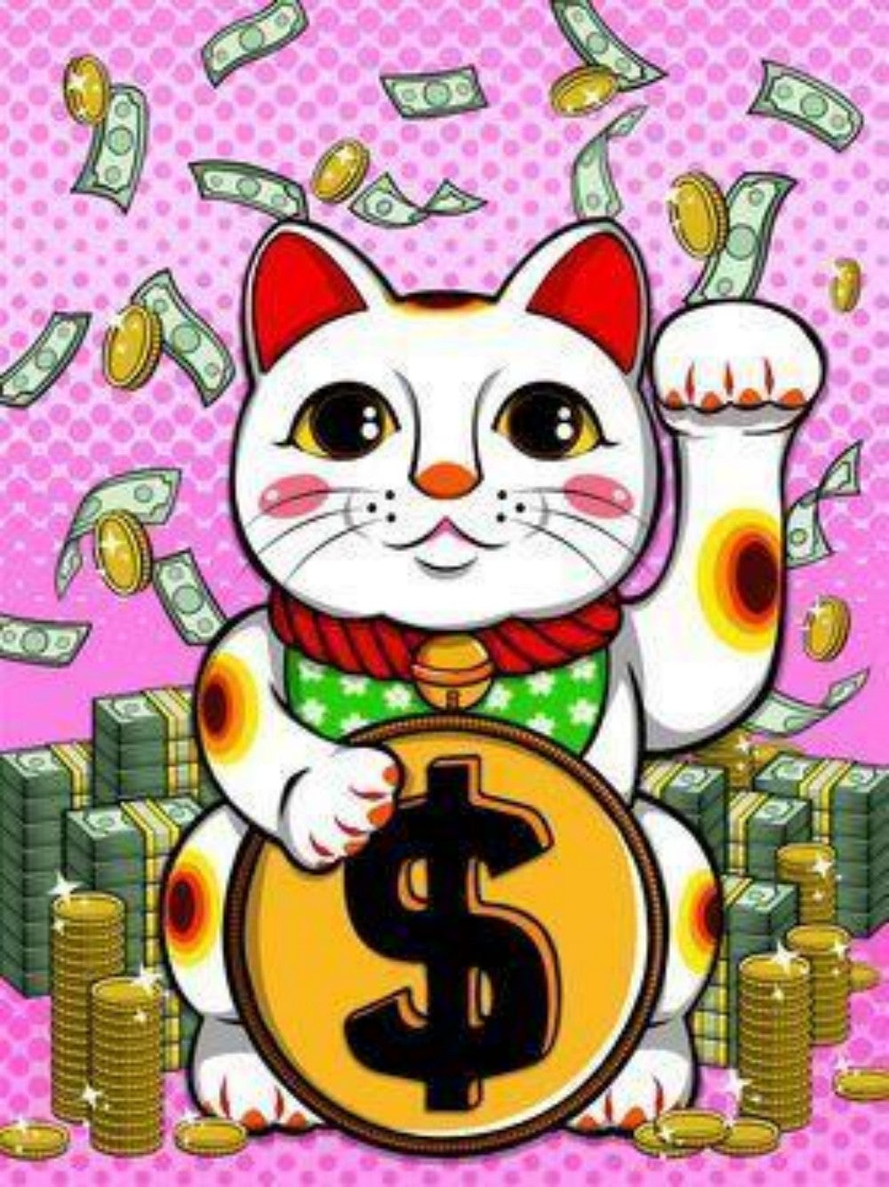 Bell Lucky Cat | Diamond Painting