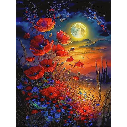 Night Moon Flower | Diamond Painting