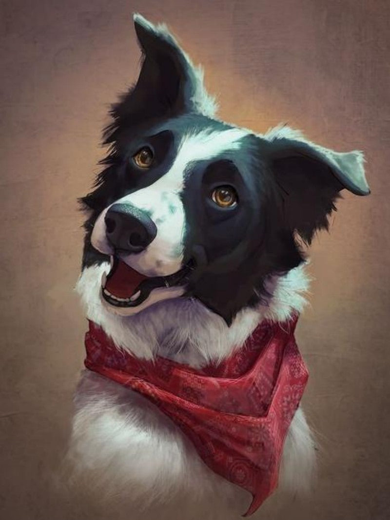 Dog Border Collie | Diamond Painting