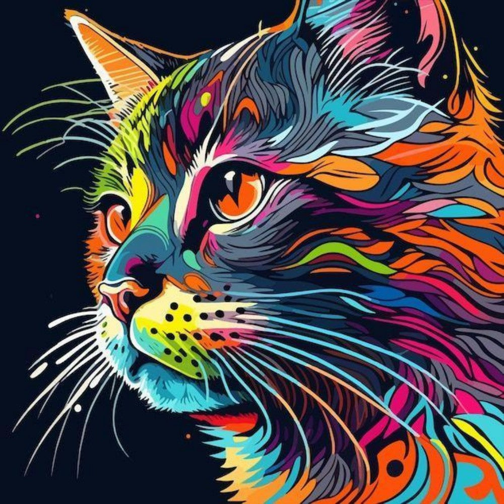 Colorful Cat | Diamond Painting