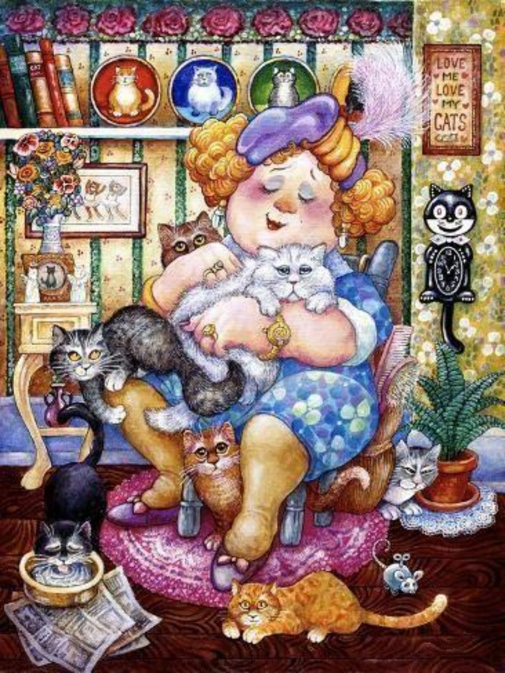 Cat Lady | Diamond Painting