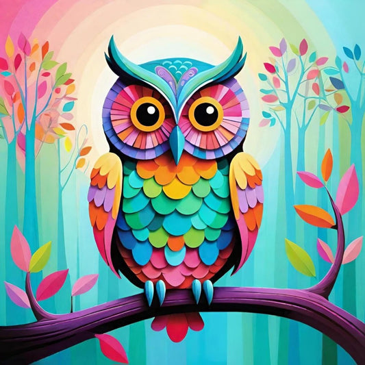 Colorful Owl | Diamond Painting