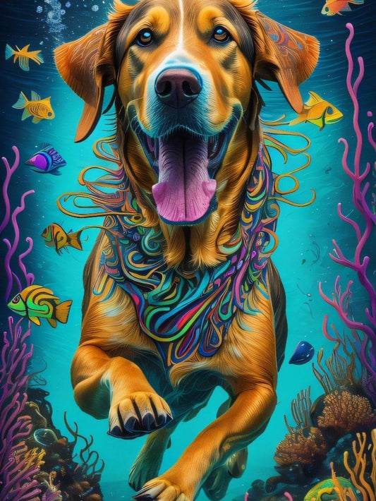 Underwater Dog | Diamond Painting