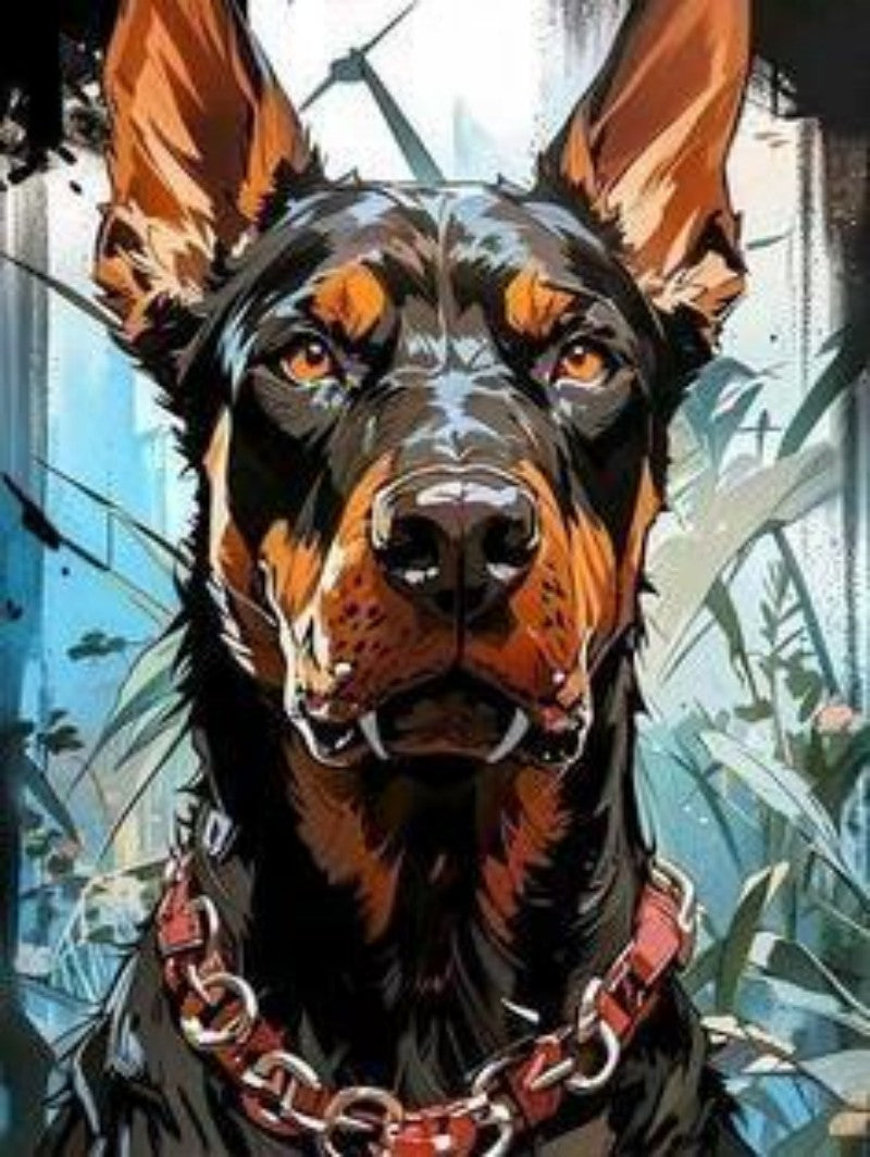 Dog Doberman | Diamond Painting