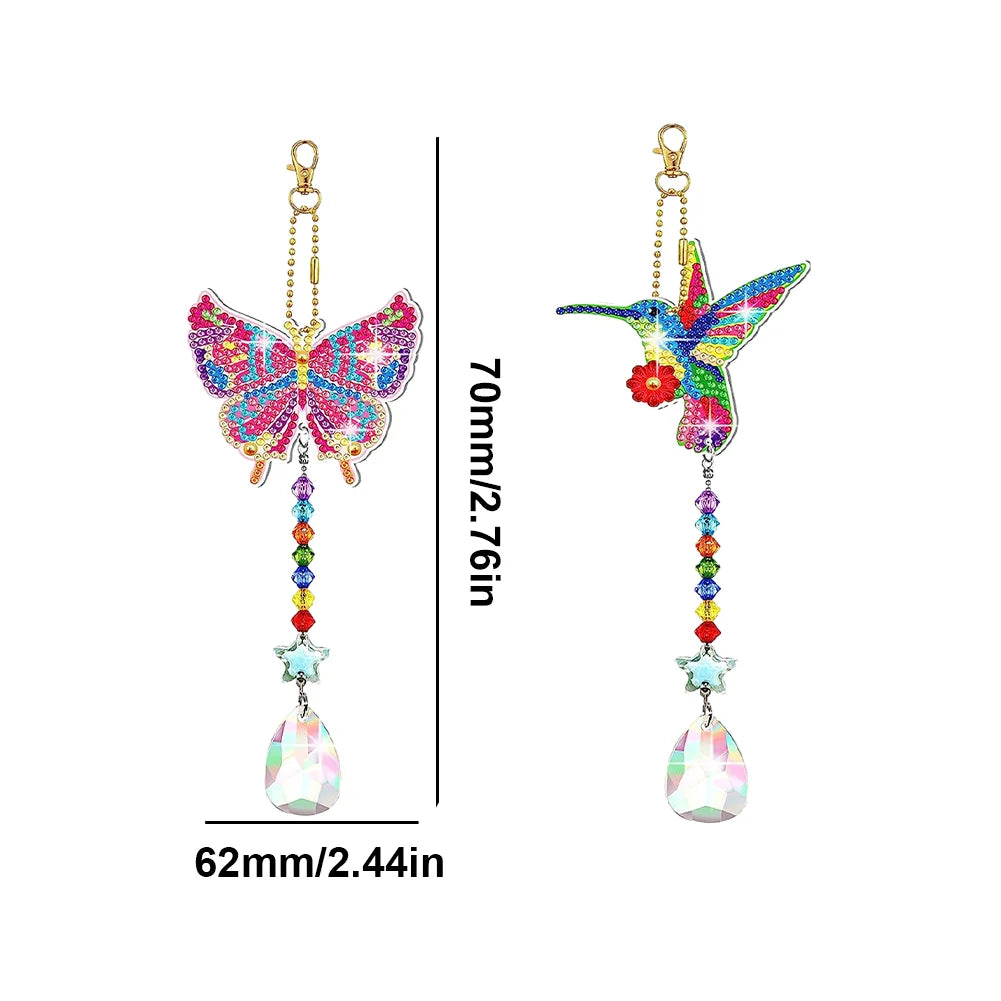 2pcs/set Diy Diamond Painting Wind Chime