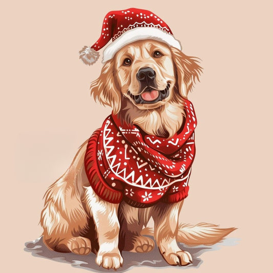 Christmas Dog | Diamond Painting