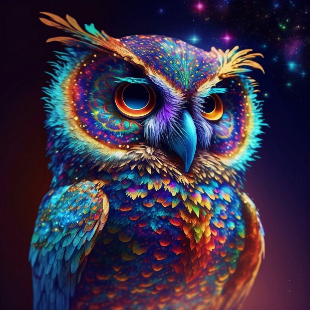 Colorful Owl | Diamond Painting