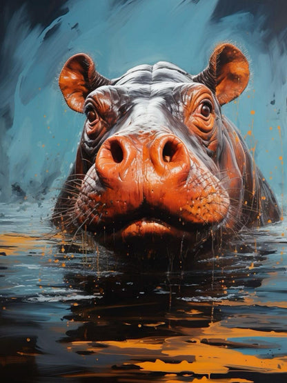 Hippo | Diamond Painting