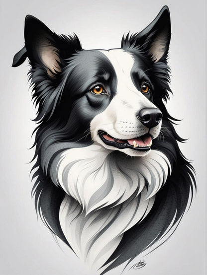 Dog Border Collie | Diamond Painting