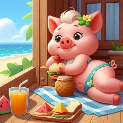 Pig | Diamond Painting