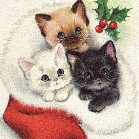 Christmas cat | Diamond Painting