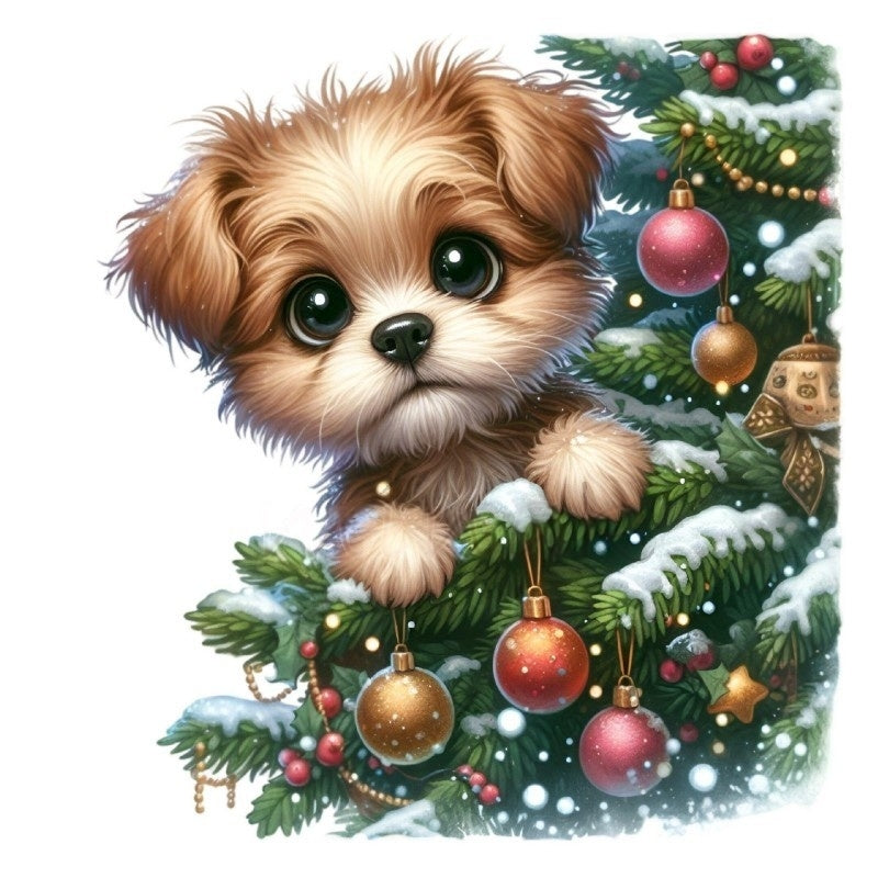 Christmas Dog | Diamond Painting