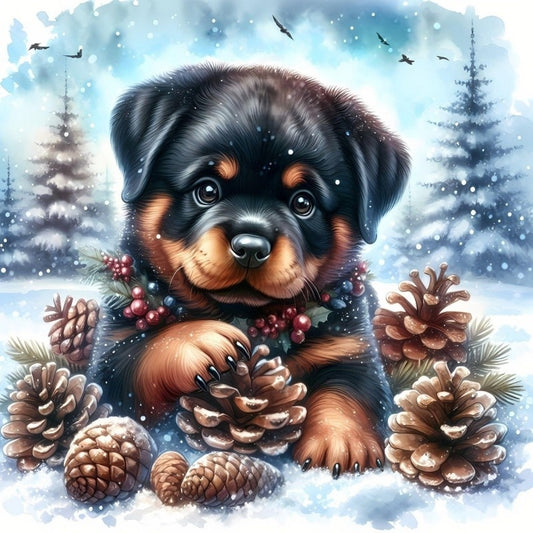 Christmas Dog | Diamond Painting