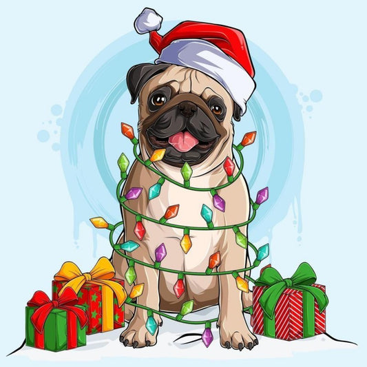 Christmas Dog | Diamond Painting