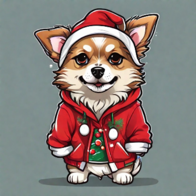 Christmas Dog | Diamond Painting