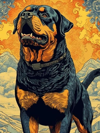Rottweiler Dog | Diamond Painting