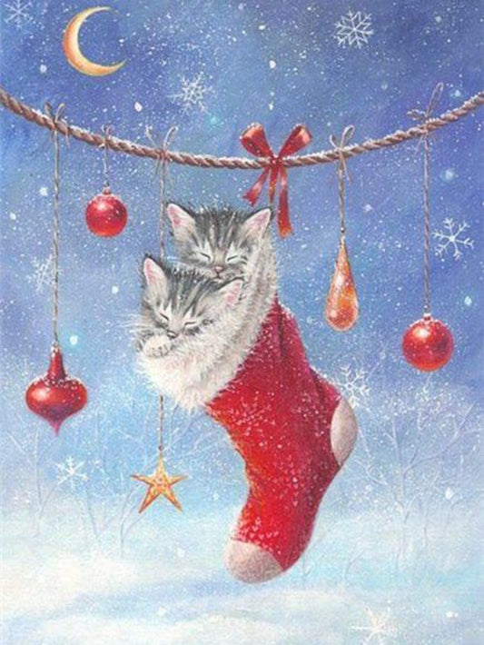 Christmas cat | Diamond Painting