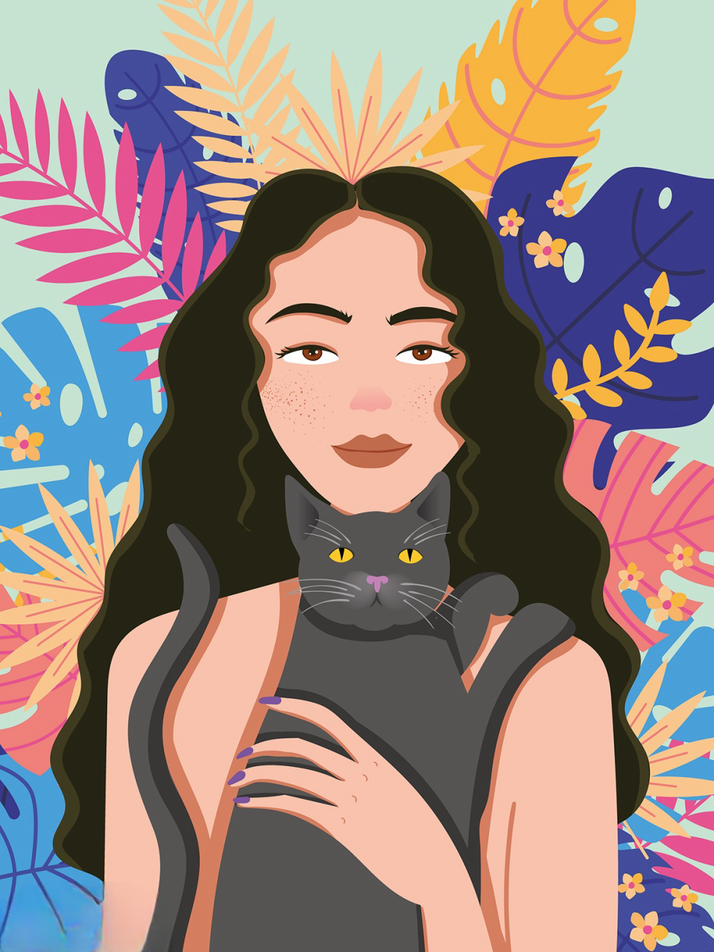 Cat Lady | Diamond Painting