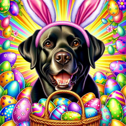 Black Labrador Dog | Diamond Painting