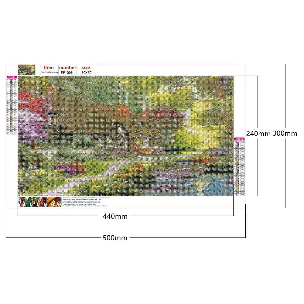 Villa With Garden | Diamond Painting