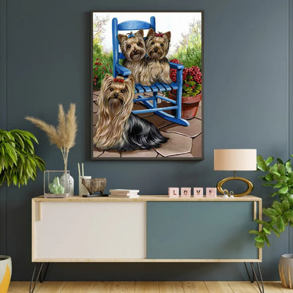 Chair Dog Yorkie | Diamond Painting