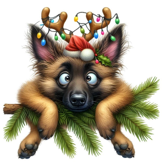 Christmas Dog | Diamond Painting