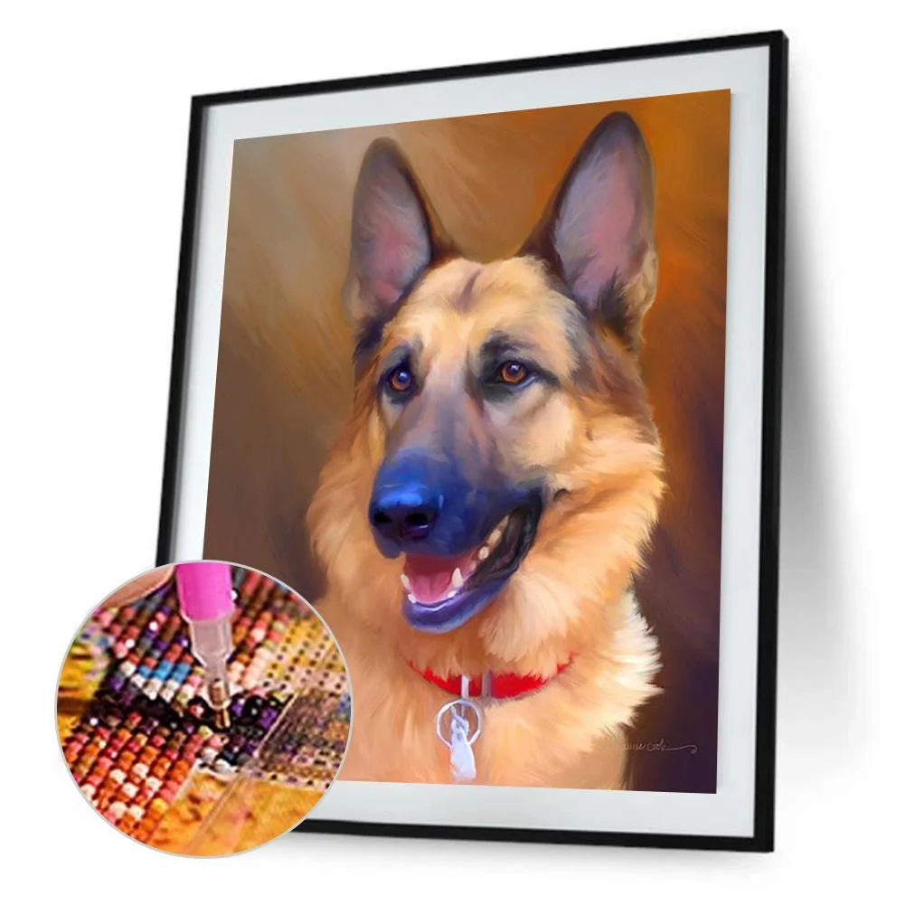 Happy Dog German Shepherd | Diamond Painting