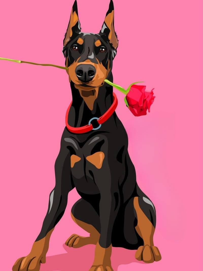 Dog Doberman | Diamond Painting