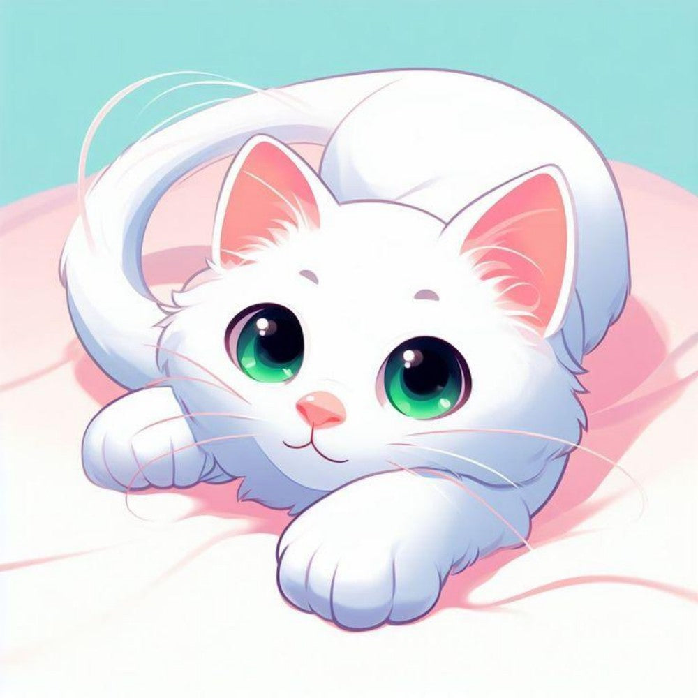 White Cat | Diamond Painting