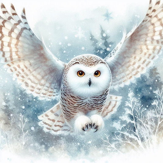 Snowy owl (White Owl) | Diamond Painting