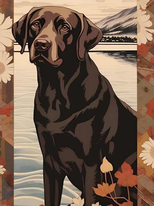 Chocolate Labrador Dog | Diamond Painting